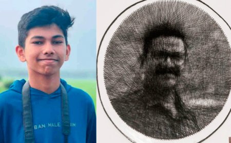 ത്ര​ഡ് ആ​ർ​ട്ടി​ലൂ​ടെ ശ്രദ്ധേയനായി മു​ഹ​മ്മ​ദ് യാ​സീ​ൻ എ​ന്ന ഒ​മ്പ​താം ക്ലാ​സു​കാ​ര​ൻ