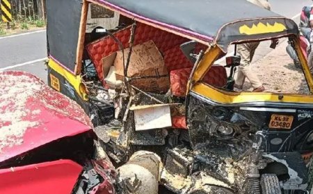 കോട്ടയം ഇല്ലിക്കലിൽ കാറും ഓട്ടോറിക്ഷയും കൂട്ടിയിടിച്ചു, രണ്ടു പേർക്ക് ഗുരുതര പരിക്ക്