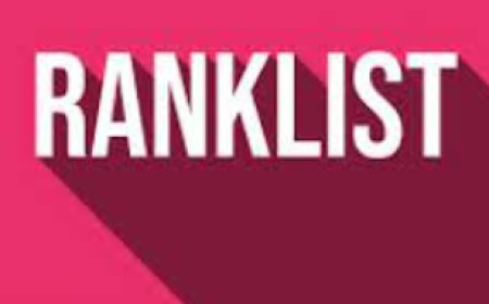 റാങ്ക് ലിസ്റ്റ് പ്രസിദ്ധീകരിച്ചു