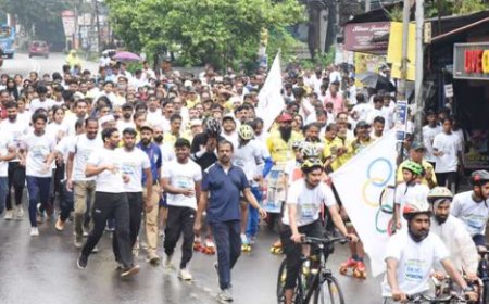 അന്താരാഷ്ട്ര ഒളിമ്പിക് ദിനം: കൂട്ടയോട്ടം സംഘടിപ്പിച്ചു
