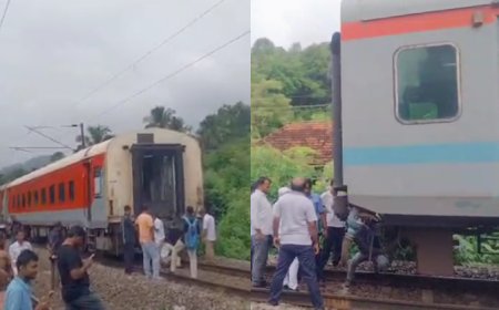 തൃശൂരിൽ ഓടിക്കൊണ്ടിരുന്ന ട്രെയിനിന്റെ എൻജിനും ബോഗിയും വേർപെട്ടു