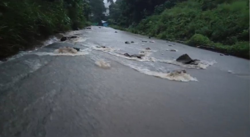 വയനാട്ടിൽ കനത്ത മഴ തുടരുന്നു;ദേശീയ പാത 766 ൽ വെള്ളം കയറിയതിനെ തുടർന്ന് ഗതാഗതം സ്തംഭിച്ചു