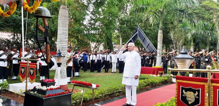 പാങ്ങോട് സൈനിക കേന്ദ്രത്തിൽ കാർഗിൽ വിജയ ദിനം ആഘോഷിച്ചു    പാങ്ങോട് യുദ്ധ സ്മാരകത്തിൽ ആദരാഞ്ജലി അർപ്പിച്ച് കേരള ഗവർണർ