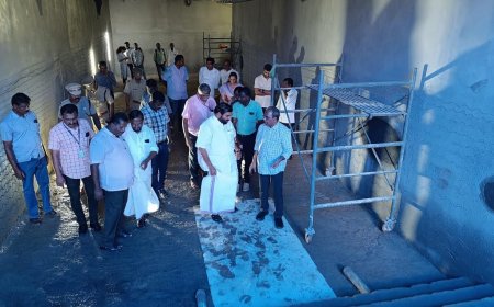 മെഡിക്കൽ കോളജ് ഭൂഗർഭ പാതയുടെ നിർമാണ പുരോഗതി മന്ത്രി വിലയിരുത്തി  - റോഡ് ഗതാഗത്തിന് തുറന്നു നൽകി