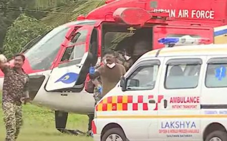 സൂ​ചി​പ്പാ​റ​യി​ൽ ക​ണ്ടെ​ത്തി​യ മൃ​ത​ദേ​ഹ​ങ്ങ​ൾ എ​യ​ർ ലി​ഫ്റ്റ് ചെ​യ്തു