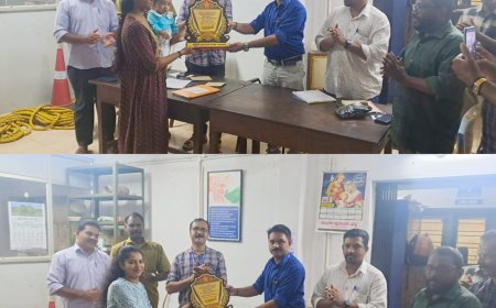 വൈദ്യുതാഘാതമേറ്റ മരണാസന്നയായ അയൽക്കാരിയെ ജീവിതത്തിലേക്ക് കൈപിടിച്ചുയർത്തിയ യുവതികൾക്ക് കെ എസ് ഇ ബിയുടെ ആദരം.