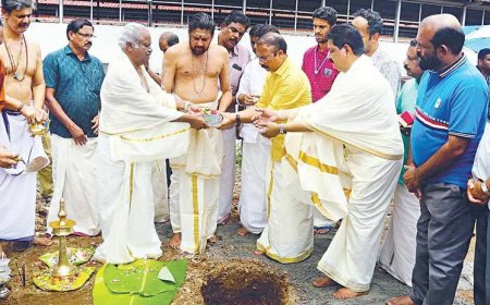 ശബരിമല: കാനന ഗണപതിമണ്ഡപത്തിനും പുതിയ ഭസ്മക്കുളത്തിനും തറക്കല്ലിട്ടു