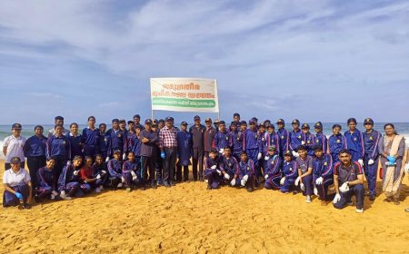 എൻ സി സി യുടെ  ആഭിമുഖ്യത്തിൽ ശംഖുമുഖം ബീച്ചിൽ  ശുചീകരണ യജ്ഞം സംഘടിപ്പിച്ചു