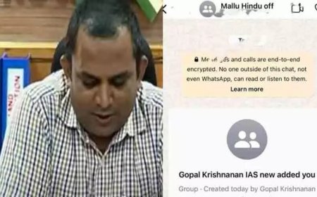 ഹിന്ദു ഐ.എ.എസ് ഉദ്യോഗസ്ഥർക്ക് മാത്രമായി വാട്സ് ആപ് ഗ്രൂപ്പ്;