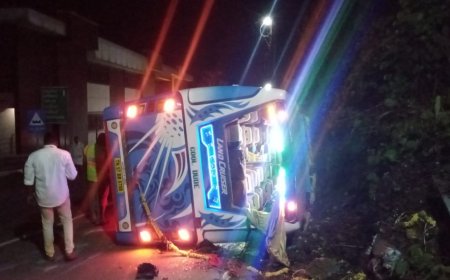 അട്ടിവളവിലുണ്ടായ  അപകടത്തിൽ തമിഴ്നാട്ടിൽ നിന്നുള്ള 5 ശബരിമല തീർഥാടകർക്ക് പരുക്കേറ്റു