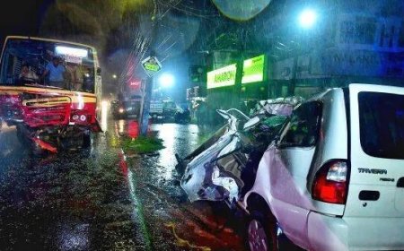 കളർകോട് അപകടം ;മരണം അഞ്ച് ,ആറുപേർക്ക് പരുക്ക്