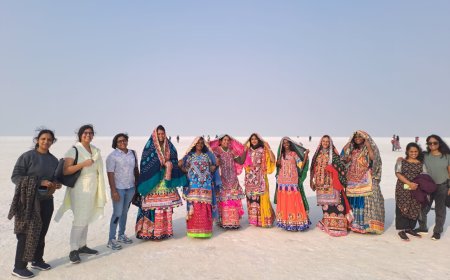 കേരളത്തിൽ നിന്നുള്ള വനിതാ മാധ്യമ സംഘം ഗുജറാത്തിലെ റൺ ഉത്സവത്തിൽ പങ്കെടുത്തു