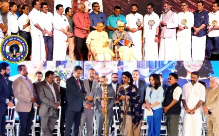 ഇന്ത്യ പ്രസ് ക്ലബ് ഓഫ് നോർത്ത് അമേരിക്കയുടെ മാധ്യമശ്രീ പുരസ്‌കാരവേദിയിൽ 'പയനിയർ' പുരസ്‌കാരങ്ങൾ നൽകി മുതിർന്ന മാധ്യമപ്രവർത്തകരെ ആദരിക്കുന്നു.