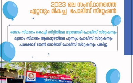 തലശ്ശേരി പൊലീസ് സ്റ്റേഷന്‍ ഏറ്റവും മികച്ചത്  2023 ലെ സംസ്ഥാനത്തെ ഏറ്റവും മികച്ച പോലീസ് സ്റ്റേഷനുള്ള മുഖ്യമന്ത്രിയുടെ പുരസ്കാരം