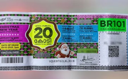 ക്രിസ്മസ്-പുതുവത്സര ബമ്പർ; ഒന്നാം സമ്മാനം 20 കോടി രൂപ കണ്ണൂരില്‍ വിറ്റ ടിക്കറ്റിന്