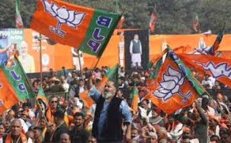 ഡൽഹി  വോട്ടെണ്ണൽ പുരോഗമിക്കുന്നതിനിടെ കേവല ഭൂരിപക്ഷവും കടന്ന് ബി.ജെ.പി മുന്നേറ്റം.