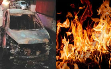 പെരുമ്പാവൂരിൽ ഓട്ടത്തിനിടെ കാർ കത്തിനശിച്ചു