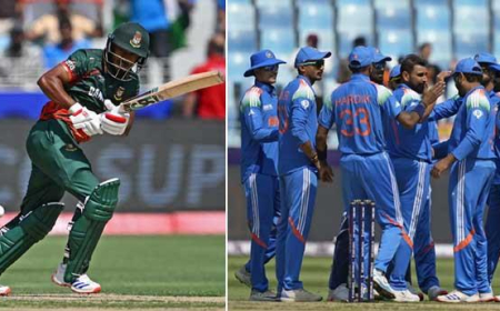 ഐസിസി ചാമ്പ്യൻസ് ട്രോഫി: ഇന്ത്യയ്ക്കെതിരേ ബംഗ്ലാദേശിന് ബാറ്റിംഗ് തകർച്ച
