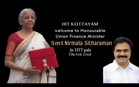 കേന്ദ്ര ധനകാര്യ മന്ത്രി നിർമ്മല സീതാരാമൻ നാളെ പാലാ ട്രിപ്പിൾ ഐ.ടിയിൽ എത്തുന്നു.