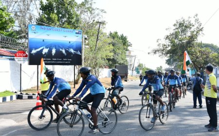 തീരസുരക്ഷാ സന്ദേശമുയർത്തി കോസ്റ്റ് ഗാർഡിൻ്റെ സൈക്കിൾ റാലി വിഴിഞ്ഞത്ത് സമാപിച്ചു
