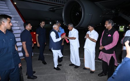 പ്രധാനമന്ത്രി നരേന്ദ്രമോദി തിരുവനന്തപുരത്ത് , വിഴിഞ്ഞം തുറമുഖം നാളെ രാജ്യത്തിന് സമർപ്പിക്കും