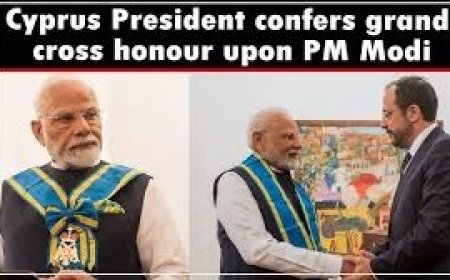 പ്രധാനമന്ത്രിക്ക് സൈപ്രസിന്റെ ​ഗ്രാൻഡ് ക്രോസ് ഓഫ് ദി ഓർഡർ ഓഫ് മാകരിയോസ് ​​​III ബഹുമതി