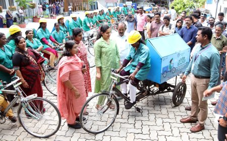 ഹരിതകർമ്മ സേനാംഗങ്ങൾക്ക് ഇലക്ട്രിക് ട്രൈസൈക്കിളുകൾ