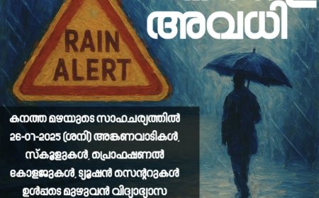 പത്തനംതിട്ട ജില്ലയിൽ വിദ്യാഭ്യാസ സ്ഥാപനങ്ങൾക്ക് നാളെ ജൂലൈ 26  അവധി