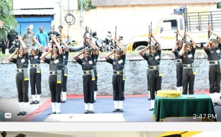 സൈനിക പരിശീലനത്തിനിടെ മരണപ്പെട്ട ഓഫീസർ കേഡറ്റ് എസ്. ബാലുവിന് സൈനിക ബഹുമതികളോടെ വിട