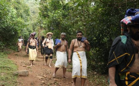 കാനന പാത താണ്ടി സന്നിധാനത്തെത്തുന്നത് ആയിരങ്ങൾ