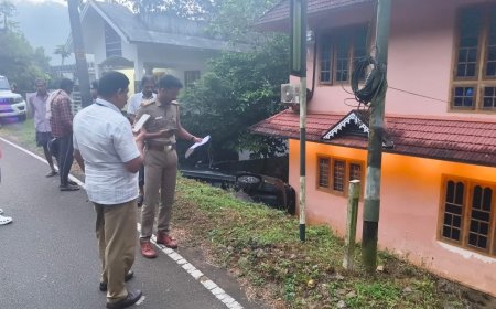 ഉമിക്കുപ്പയിൽ മാള സ്വദേശികളുടെ അയ്യപ്പ തീർത്ഥാടകരുടെ കാർ അപകടത്തിൽ പെട്ടു ,നാലുപേർക്ക് പരുക്ക്