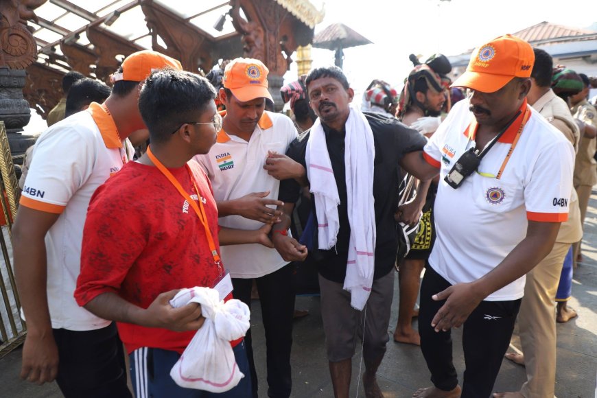ശബരിമലയിൽ എൻഡിആർഎഫ് രക്ഷാകവചം: ഇതുവരെ 150-ഓളം തീർഥാടകരെ ആശുപത്രിയിലെത്തിച്ചു; 24 മണിക്കൂറും സേവനം