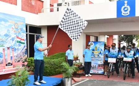 വ്യോമസേനയുടെ K2K (കന്യാകുമാരി മുതൽ കാർഗിൽ വരെ)  സൈക്കിൾ യാത്രയ്ക്ക് ഇന്ന് തുടക്കമായി