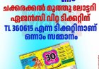 തിരുവോണം ബമ്പർ TL 360615 എന്ന ടിക്കറ്റിന്.