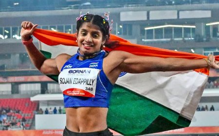 ഏഷ്യന്‍ ഗെയിംസ് ലോങ്ജംപില്‍ മലയാളി താരം ആന്‍സി സോജന് വെള്ളി